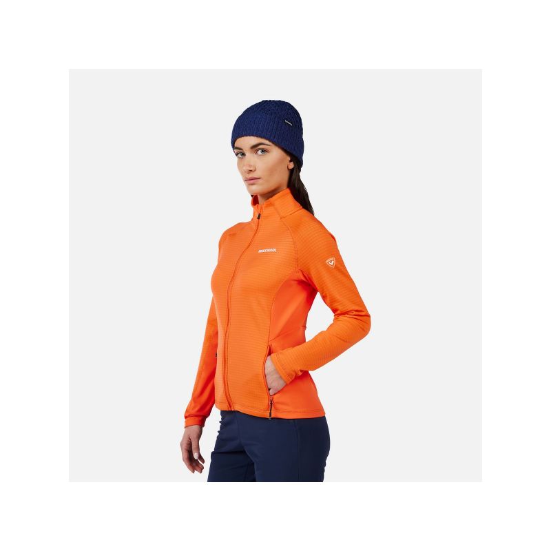 ROSSIGNOL Women's Sweatshirt W Blackside Mix HZ Fleece Orange