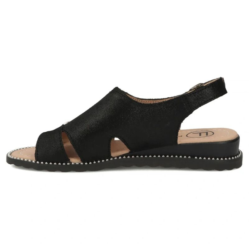 Women's black leather sandals Filippo DS4470 Filippo