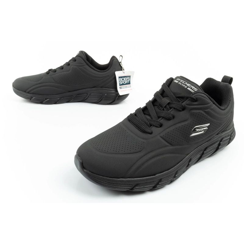 Skechers Bobs B Flex women's sports sneakers fashionable black Skechers