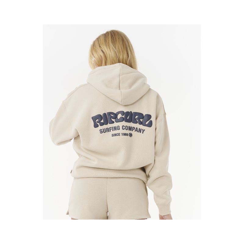 RIP CURL Surf Puff Heritage Hoodie Beige