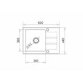 Black matte granite sink MAIDSINKS 62x44 1B 1D volcano matte black (Pyragranite; black color) AGD - Produkty/Zlewozmywaki Your Sports Performance