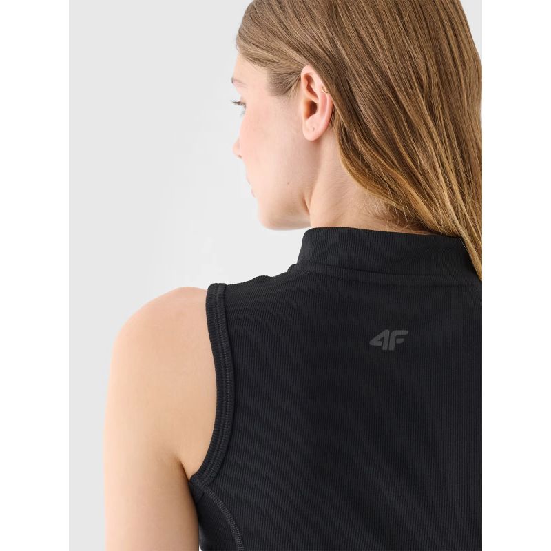 Women's slim ribbed knit top 4F 4FRAW24TSLEF182-20S *Kategoria tymczasowa Your Sports Performance