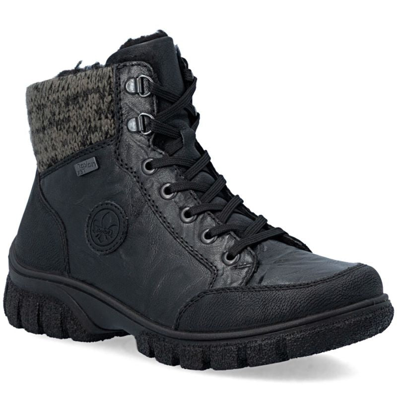 Rieker Z7230-00 Waterproof Leather Women's Boots Black