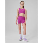 Girls' seamless sports short leggings 4F 4FJRSS26TFSTF140-53S