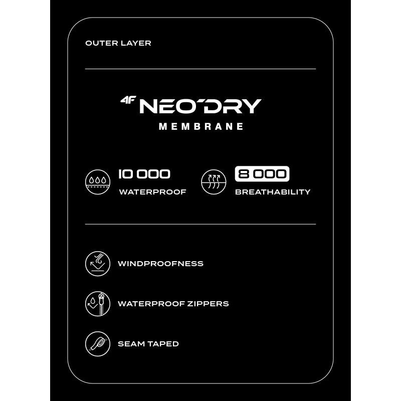 Men's trekking jacket with NeoDry 10K 4F membrane *Kategoria tymczasowa Your Sports Performance