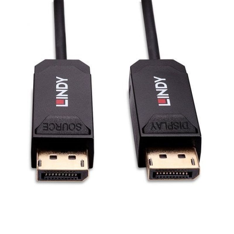 LINDY 50m DisplayPort 2.0 UHBR10 Hybrid Fiber Optic Cable Kable i adaptery/Kable DisplayPort Your Sports Performance