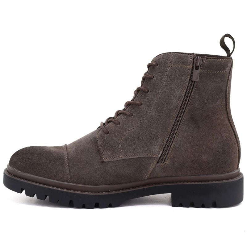 Men's leather ankle boots, unlined, suede, brown, Big Star UU174220