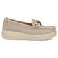 Beige leather wedge loafers Filippo DP7652 Filippo
