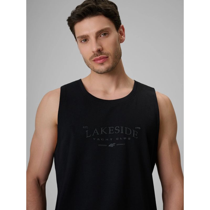 Men's regular sleeveless T-shirt with print 4F 4FRSS26TSLEM331-20S 4f