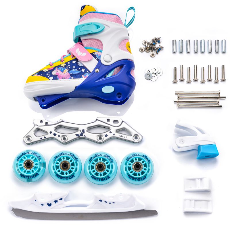 Inline skates Meteor 4in1 Unicorn M 34-37 10145 Accessories/Skating/Rolki Meteor Your Sports Performance