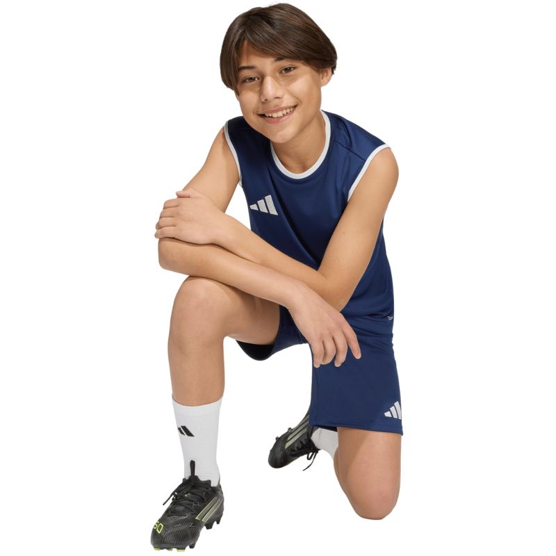 adidas Entrada 26 Sleeveless Jersey Kids' Shirt Navy KB3936