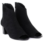 Women's open-toe ankle boots, black, M.Daszyński MR1954-23 To be categorized Your Sports Performance