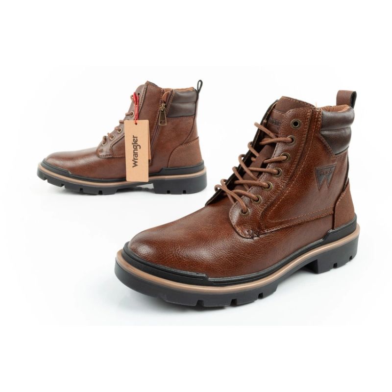 Wrangler Nevada men's shoes Chelsea boots elegant fashionable lace-up brown In preparation Your Sports Performance