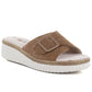 Women's brown leather wedge sandals S.Barski 7002 S.Barski