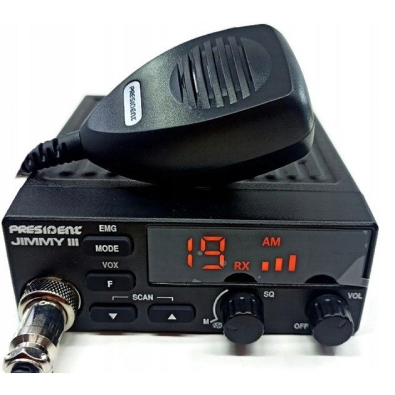 CB Radio PRESIDENT Jimmy 3 III 12V ASC 12V AM FM Elektronika i akcesoria/CB Radia Your Sports Performance