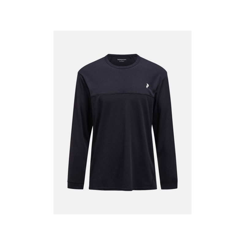 Men’s PEAK PERFORMANCE M Trail Wool Blend LS T-Shirt, black