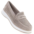 Women's openwork gray lords shoes Sergo Leone MK098H LEONE