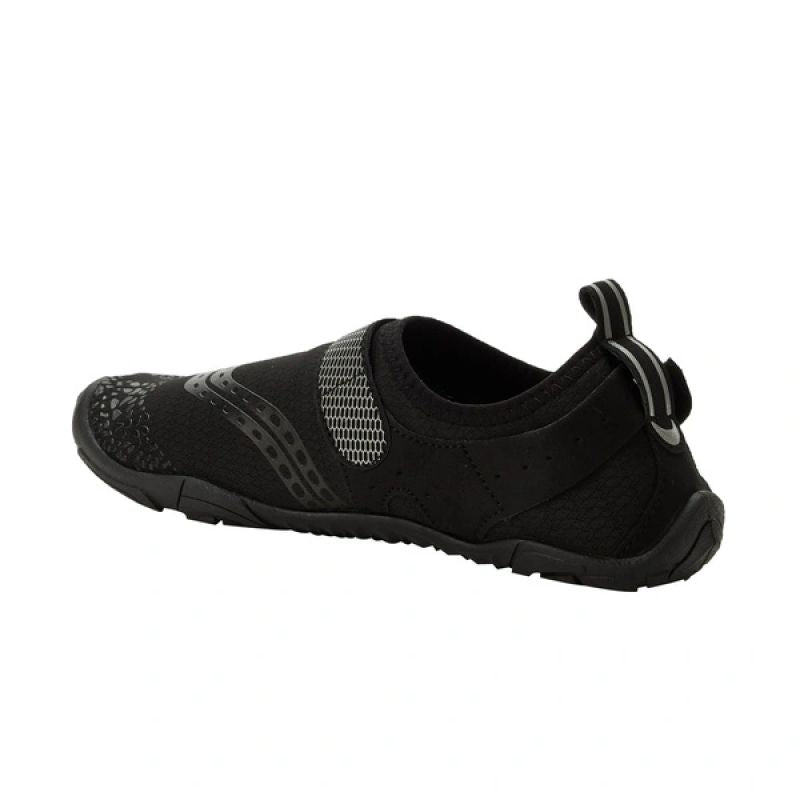 ProWater men's quick-drying non-slip swimming shoes, black and gray