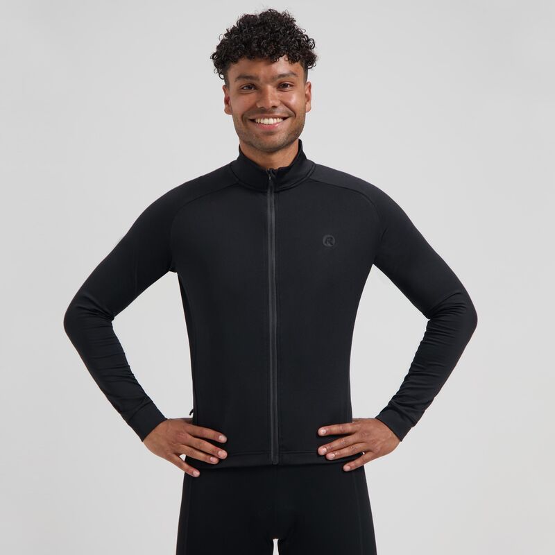 Rogelli ESSENTIAL II long sleeve t-shirt black 7XL Rogelli/Rower/Men/Koszulki Długi Rękaw Your Sports Performance