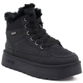 Women's black Big Star platform snow boots UU274167
