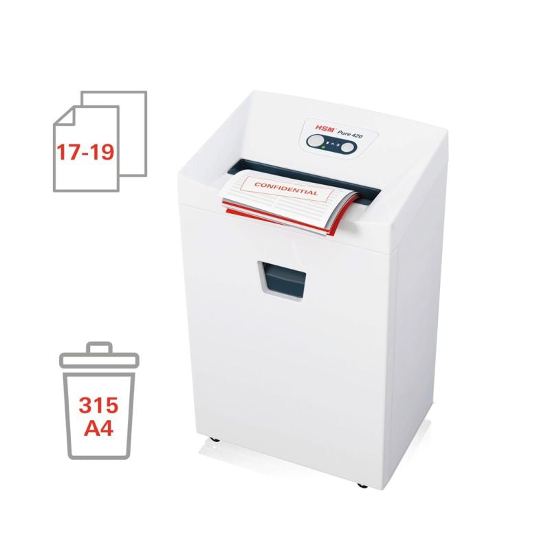 HSM Pure 420 Shredder, 35L 3.9mm Urządzenia biurowe/Niszczarki Your Sports Performance