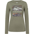 Women’s Long-Sleeve Shirt SUPER.NATURAL W Great Bear River LS, green