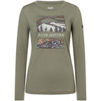 Women’s Long-Sleeve Shirt SUPER.NATURAL W Great Bear River LS, green