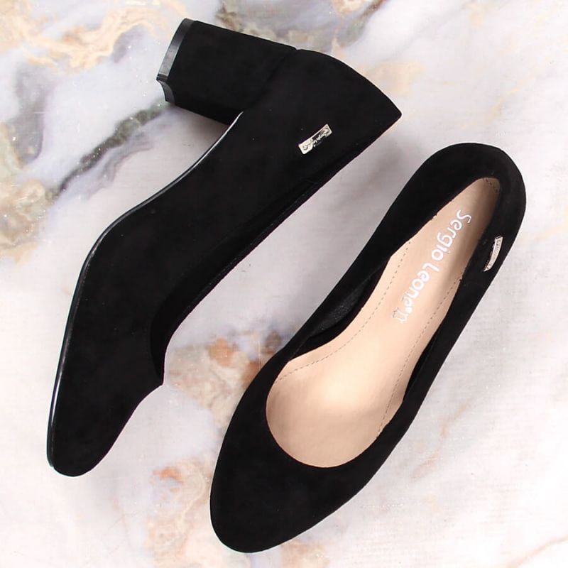 Suede high heel pumps Sergio Leone W SK314D black Footwear/Lifestyle/Sergio Leone Your Sports Performance