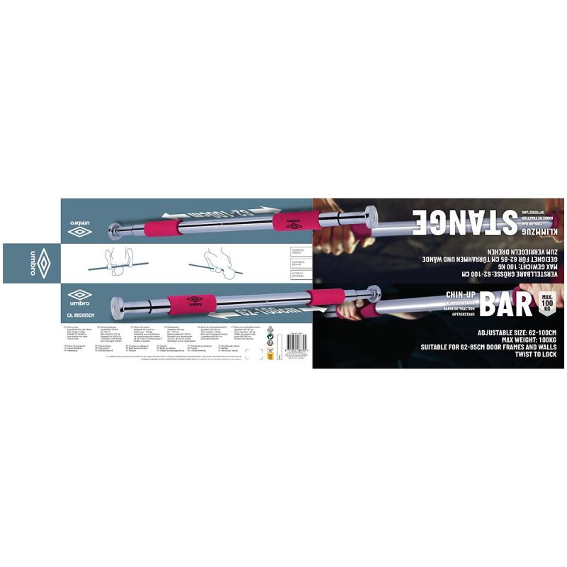 UMBRO INOX EXTENSION BAR ADJUSTABLE 62-100CM Sport/Siłownia I Fitness/Sprzęt Siłowy/Drążki I Poręcze Your Sports Performance