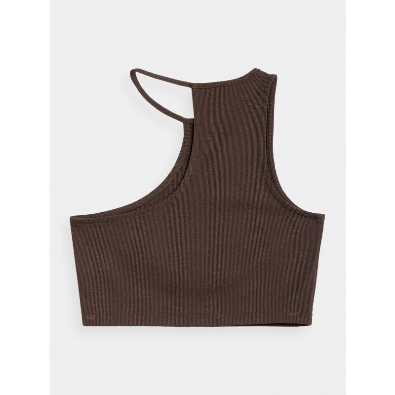Women's asymmetrical one-shoulder crop top 4F *Kategoria tymczasowa Your Sports Performance