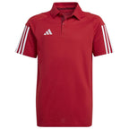 adidas Tiro 23 Competition Cotton Polo T-shirt for kids red HI4715 Clothing Your Sports Performance