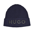Hugo Boss woolen navy blue winter beanie hat - 50495778-410 Boss
