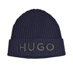 Hugo Boss woolen navy blue winter beanie hat - 50495778-410 Boss