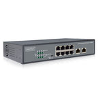 Unmanaged network switch 19" 8x RJ45 10/100 Mb/s, 2x FastEthernet uplink, PoE+ 120W budget Komunikacja i łączność/Switch-e Your Sports Performance