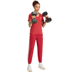 adidas Train Essentials 3-Stripes Woven Women's Pants Red KF8554