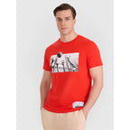 Men's regular t-shirt with volleyball print 4F 4FRAW25TTSHM3319-62S 4f
