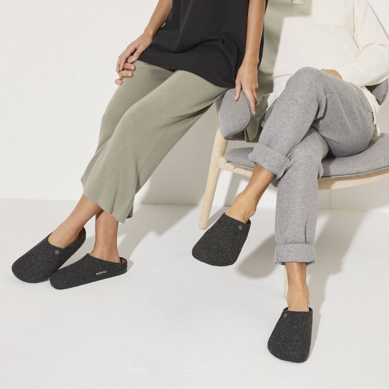 Birkenstock Zermatt Cozy Home Anthracite Wool Felt Slippers Regular Wide (1014938) Footwear Your Sports Performance