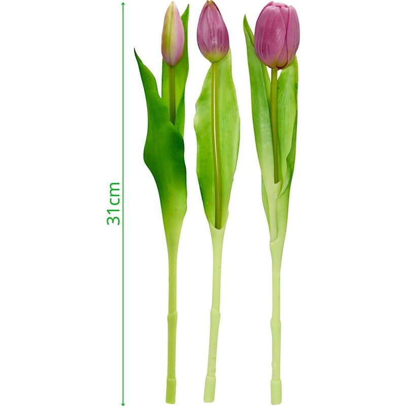 BOUQUET OF 7 LIGHT PURPLE TULIPS 31 CM LIFE-LIKE SPRING DECORATION Home and Garden/Equipment Your Sports Performance
