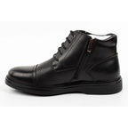 Lee Cooper men's shoes elegant leather black insulated ankle boots