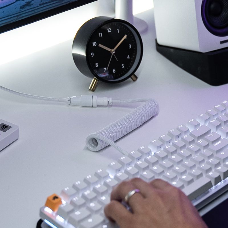Glorious Gaming GLO-KB-ACC-CBL-COIL-GWHT Keyboard/Mouse Cable White 1.4m Kable i adaptery/Kable USB Your Sports Performance