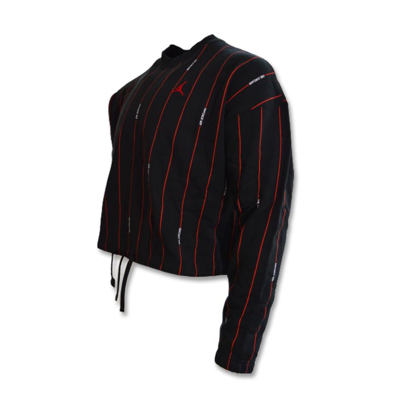 Air Jordan Essential Fleece Top Wmns Black/Varsity Red sweatshirt - DJ2623-010 AIR Jordan