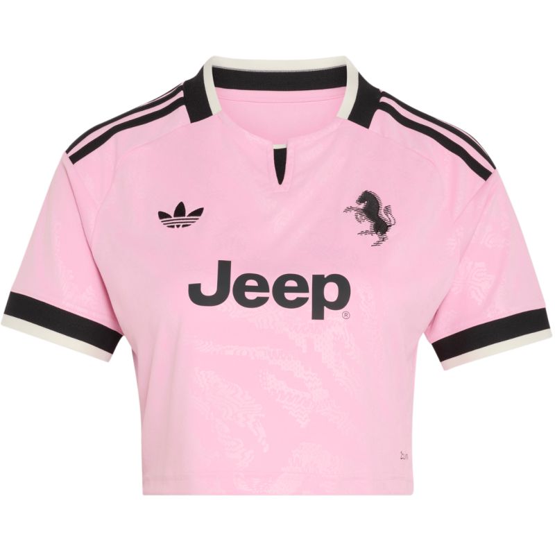 adidas Juventus 26/27 Away Cropped Jersey Women's Pink/Black KB8842