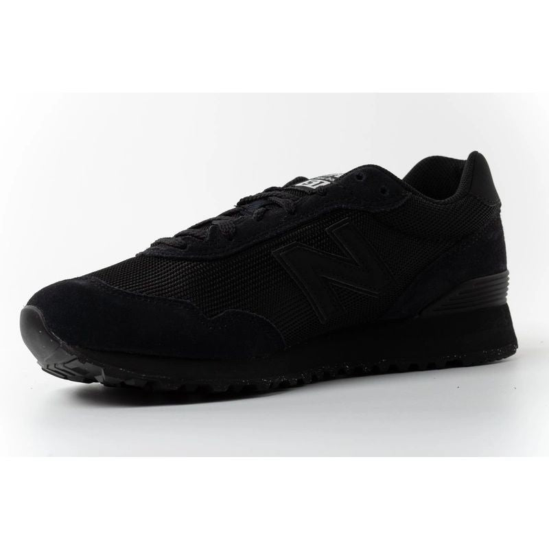New Balance men's 515 black suede leather sneakers
