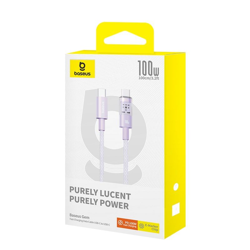 Baseus Gem Type C-Type C Cable 100W 1m (purple) In preparation Your Sports Performance