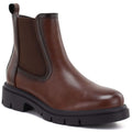 Women's brown leather ankle boots, Sergio Leone BT-01-S