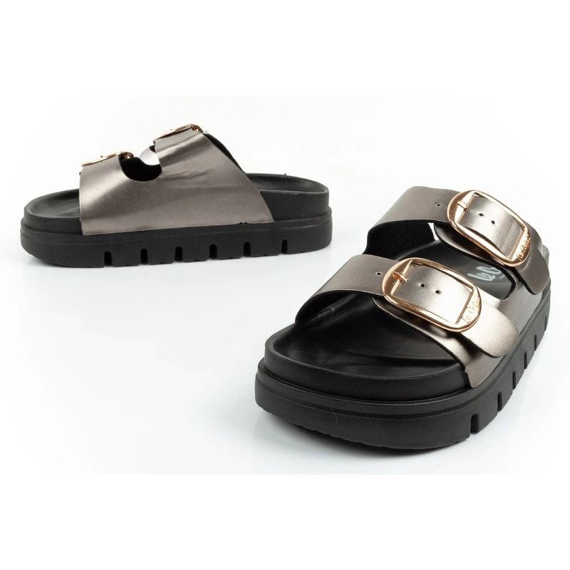 Lee Cooper shoes women's slippers silver comfortable platform fashionable Lee Cooper