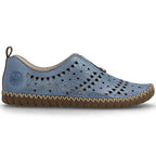 Women's leather openwork blue shoes Rieker M2852-12 To be categorized Your Sports Performance