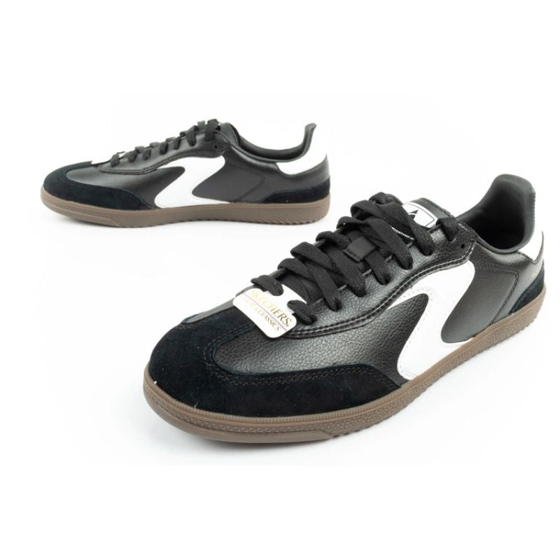Skechers Kickoff women's sports shoes sneakers black leather Skechers
