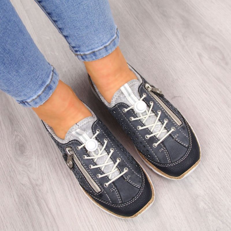 Women's openwork navy blue sports shoes Rieker N42P6-14 To be categorized Your Sports Performance