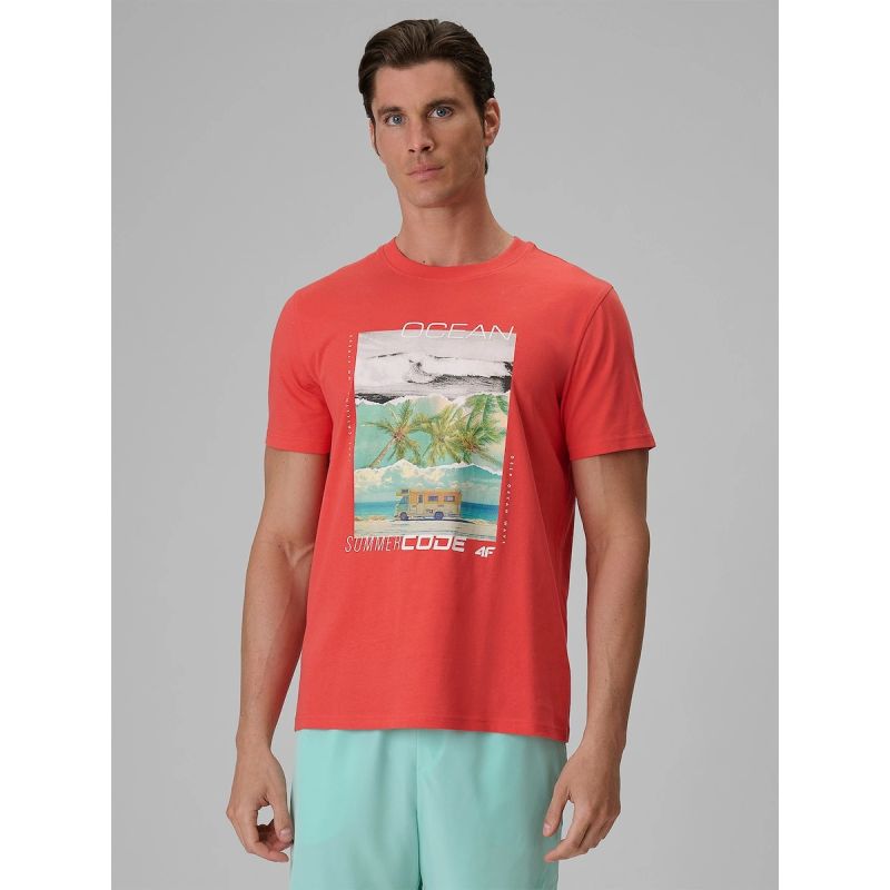 Men's regular printed T-shirt 4F 4FRSS26TTSHM4304-63S 4f